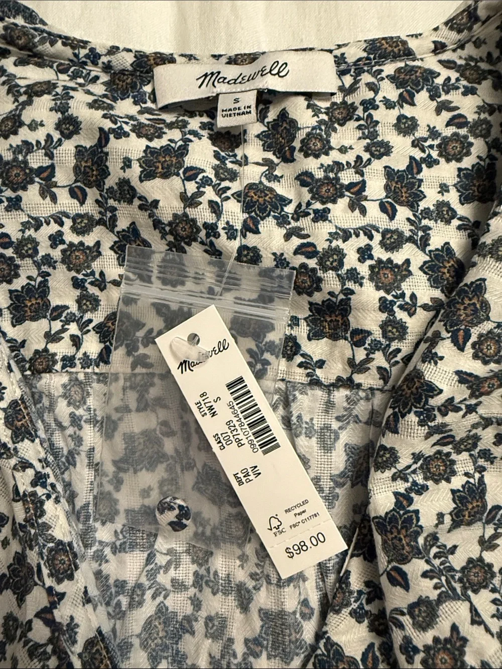 Madewell Floral Blouse - NWT